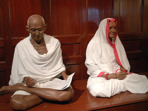 autobiography of mahatma gandhi. Mahatma Gandhi and his wife,