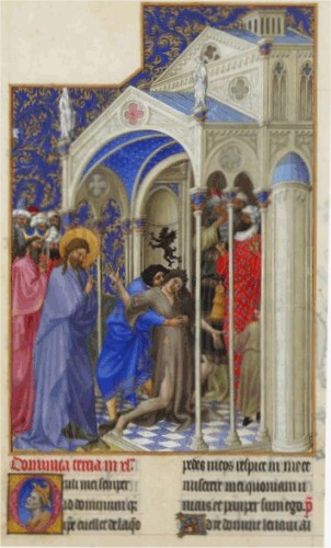 Healing of the Boy With the Unclean Spirit, Tres Riches Heures, du Duc de Berry