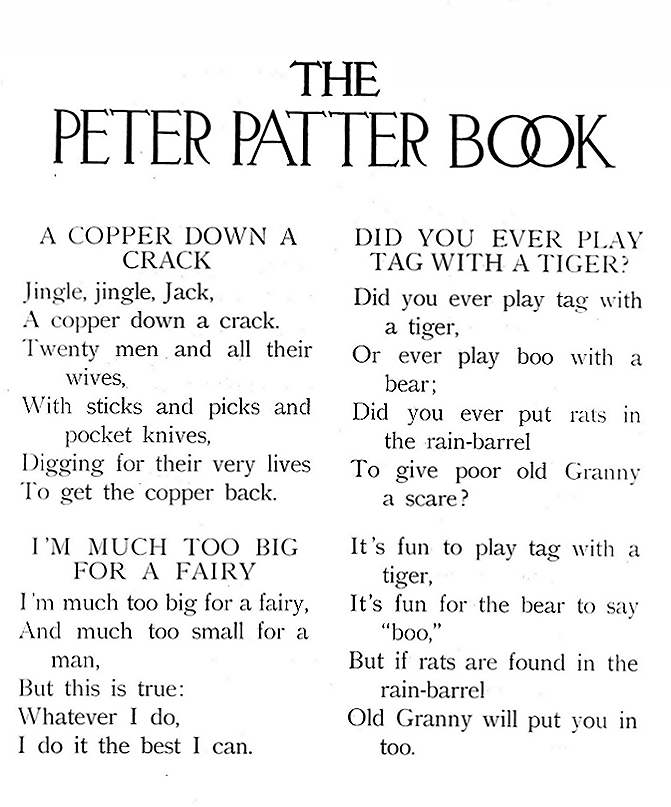 Peter Patter Nursery Rimes