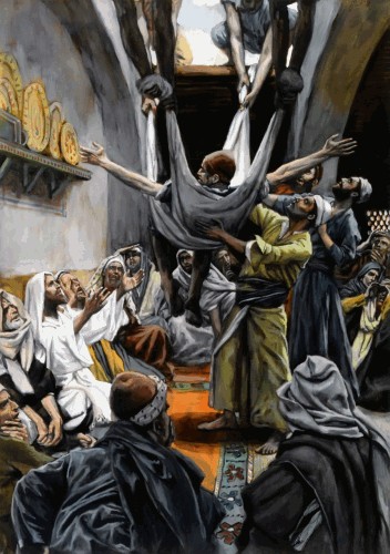 Healing of the Paralytic at Capernaum by James Tissot