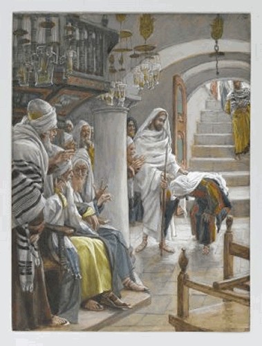 Jesus Heals the Stooped Woman  - James Tissot  (painted 1886-1896)