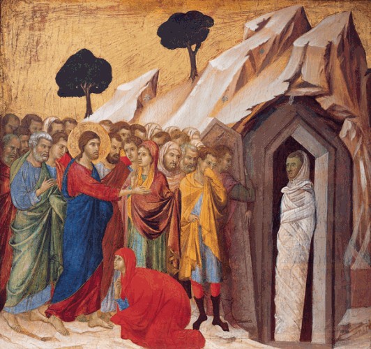 The Raising of Lazarus, Duccio  paitned 1310-11